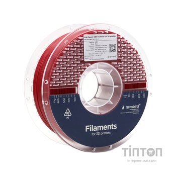 Пластик для 3D-принтера Gembird ABS High Speed, 1.75 мм, 1kg, red (3DP-ABS1.75HY-01-R)