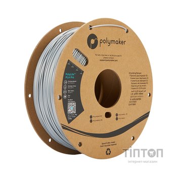 Пластик для 3D-принтера Polymaker PLA POLYLITE PRO 1,75mm 1kg METALLIC SILVER (PA07007)