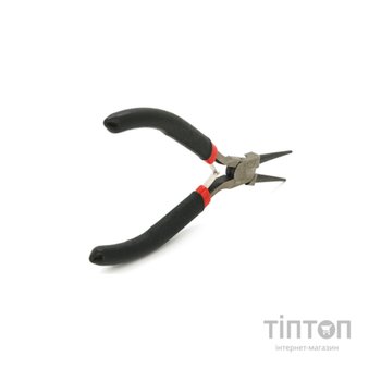 Плоскогубці Voltronic круглогубці 4,5-дюймові, чорно-червоні ручки, 120мм (YT-VL120R)