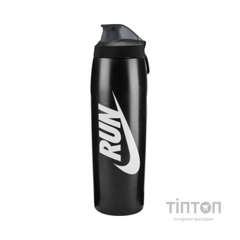 Пляшка для води Nike REFUEL BOTTLE LOCKING LID 32 OZ N.101.5233.069.32 чорний, білий 946 мл (197774013678)