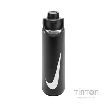 Пляшка для води Nike SS RECHARGE CHUG BOTTLE 24 OZ N.101.3799.091.24 чорний 709 мл (887791805713)