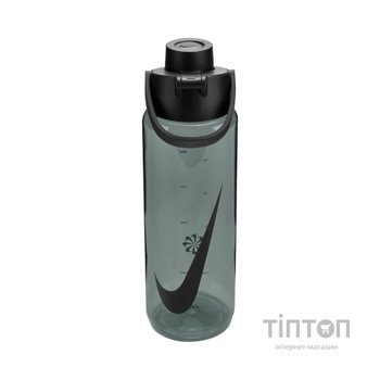 Пляшка для води Nike TR RENEW RECHARGE CHUG BOTTLE 24 OZ N.100.7636.044.24 чорний 709 мл (887791805522)