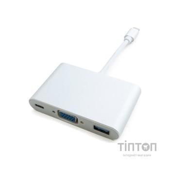 Порт-реплікатор Extradigital USB Type-C to VGA/USB 3.0/Type-C (0.15m) (KBV1690)
