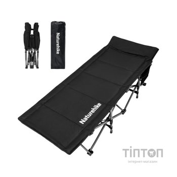 Розкладачка Naturehike CNK2300WS010, поліестер Oxford, чорна (6976507665209)