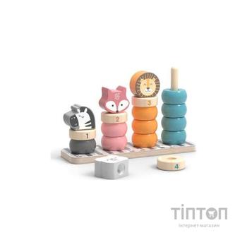 Розвиваюча іграшка Viga Toys Пірамідка-сортер PolarB Звірятка (44022)