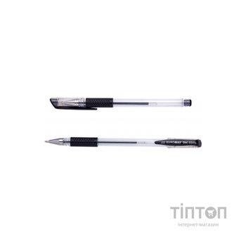 Ручка гелева Buromax FORMULA GRIP, JOBMAX, 0.7 мм, чорні чорнила (BM.8349-02)