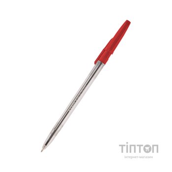 Ручка кулькова Delta by Axent Червона 0.7 мм Прозорий корпус (DB2051-06)