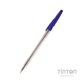 Ручка кулькова Delta by Axent Синя 0.7 мм Прозорий корпус (DB2051-02)