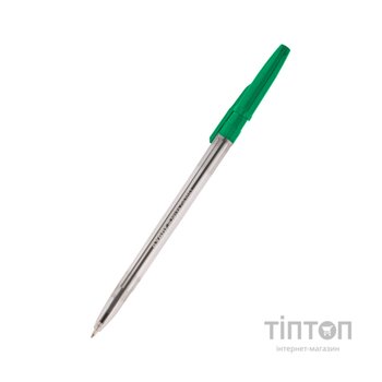 Ручка кулькова Delta by Axent Зелена 0.7 мм Прозорий корпус (DB2051-04)