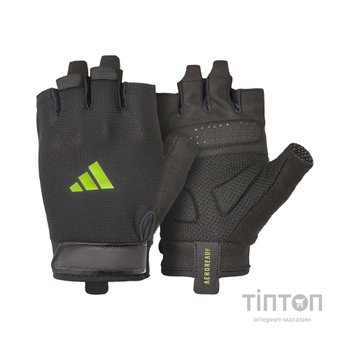 Рукавички для фітнесу Adidas Essential Training Gloves ADGB-15000GN чорний, зелений XS (885652027731)