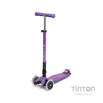 Самокат Micro Maxi Deluxe Foldable LED фіолетовий (MMD100)
