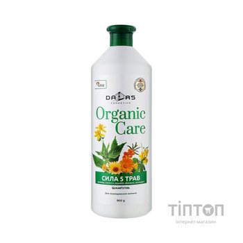 Шампунь Dalas Cosmetics Organic Care Сила 5 трав Для пошкодженого волосся 900 г (4823128000044)