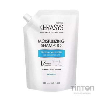 Шампунь KeraSys Hair Clinic Moisturizing Shampoo Дой-пак 500 мл (8801046900703)