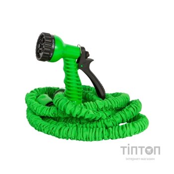 Шланг для поливу Voltronic 2,5-7,5м/25ft + розпилювач, насадка на кран, Blue/Green, Box (Garden hose 2.5-7.5)