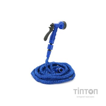 Шланг для поливу Voltronic KY-150B, 5-15м/50ft, + розпилювач, насадка на кран, Blue, Box (KY-150B)