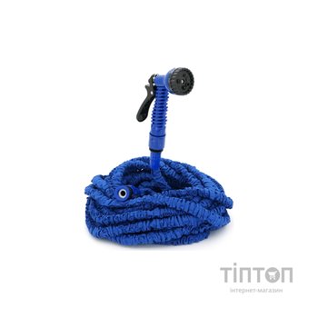 Шланг для поливу Voltronic KY-450B, 15-45м/150ft, + розпилювач, насадка на кран, Blue, Box (KY-450B)