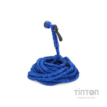 Шланг для поливу Voltronic KY-520B, 17.5-52.5м/175ft, + розпилювач, насадка на кран, Blue, Box (KY-520B)
