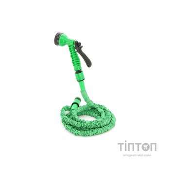 Шланг для поливу Voltronic KY-75G, 2,5-7.5м/25ft, + розпилювач, насадка на кран, Green, Box (KY-75G)
