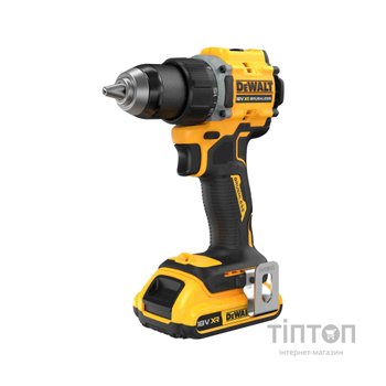 Шуруповерт DeWALT XR Li-Ion 18V, 2x2Ah, 74 Нм, 0-450/0-1650 об/хв, 1.12 кг, TSTAK (DCD794D2T)