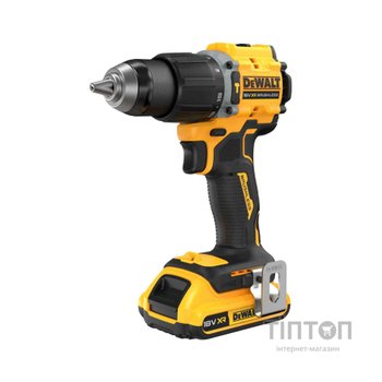 Шуруповерт DeWALT XR Li-Ion 18V 2x2Ah, 74 Нм, 0-450/0-1650 об/хв, 1.17 кг, TSTAK (DCD799D2T)