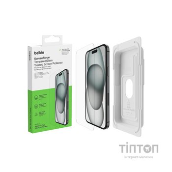 Скло захисне Belkin iPhone 15 Plus/14 Pro Max TemperedGlass (1 Pack) (OVA136ZZ)