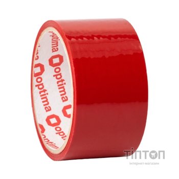 Скотч Optima 48 мм х 30 м, червоний (O45304-03)