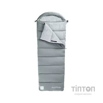 Спальний мішок Naturehike з капюшоном із мішком для зберігання M300 CNK2350WS023, сірий, правий (6927595775981)