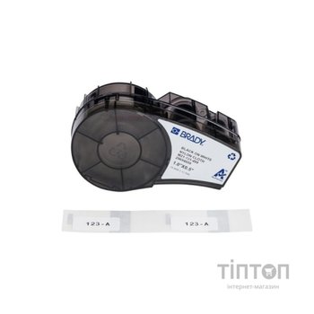 Стрічка для принтера етикеток Brady M21-131-499, 25.4мм х 12.7мм, 121шт, black on white, нейлон (152091)