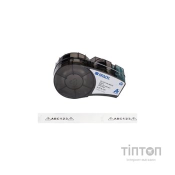 Стрічка для принтера етикеток Brady M21-137-595-WT, всепогодні, 50,80 мм х 19,05 мм, black on white, вініл, для M210, M211 (176813)