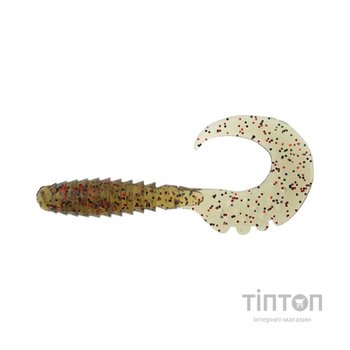 Силікон рибальський FishUP Fancy Grub 2" 045 - Green Pumpkin/Red & Black (10шт/уп) (1864.01.19)