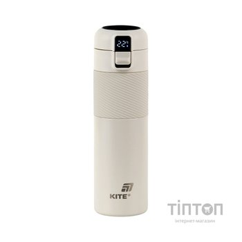 Термокружка Kite 1227 з термодатчиком 450 мл бежевий (K25-1227-1)