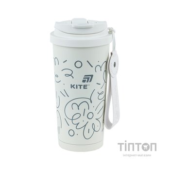 Термокружка Kite 550 мл, біла (K25-1226-3)