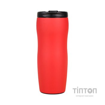 Термокружка Merlion 500 мл з відкидною кришкою, червона (Mug-500Red)