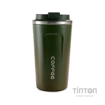 Термокружка Merlion MugCoffe 500 мл з відкидною кришкою, зелена (MugCoffe-500Green)
