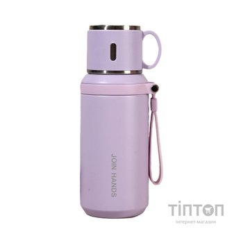 Термос Merlion з чашкою 0,6 л, фіолетовий (TermTea-600/Purple)