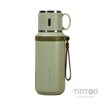 Термос Merlion з чашкою 0,6 л, зелений (TermTea-600/Green)