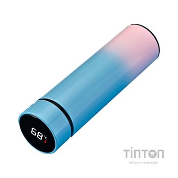 Термос Merlion з цифровим термометром 0,5 л, бузково-рожевий (SUS-304E-BlueP/500)