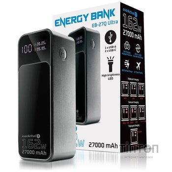 Універсальна мобільна батарея everActive EB-27Q Ultra 27000mAh Black