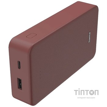 Універсальна мобільна батарея Hama 20000mAh 15W Red (00201717)