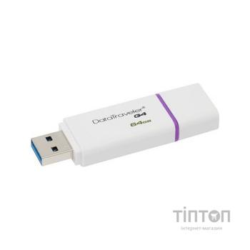 USB флеш Kingston DataTraveler Generation 4 64Gb USB 3.0 біла