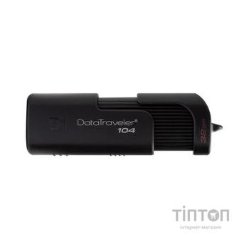 USB флеш накопичувач Kingston 32GB DataTraveller 104 Black USB 2.0 (DT104/32GB)