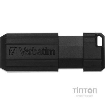 USB флеш Verbatim 128GB PinStripe Black USB 2.0