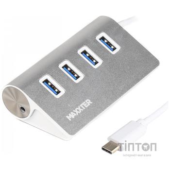 USB-хаб Maxxter HU3C-4P-01 Silver