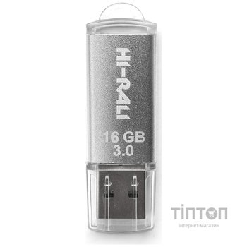 USB флеш накопичувач Hi-Rali 16GB Rocket Series Silver USB 3.0 (HI-16GB3VCSL)
