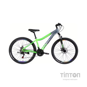 Велосипед Space 27.5" LYRA DD FR рама-15" AL 2026 сріблясто-зелений (OPS-SP-27.5-096)