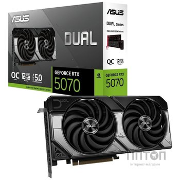 Відеокарта GF RTX 5070 12GB GDDR7 Dual OC Asus (DUAL-RTX5070-O12G)