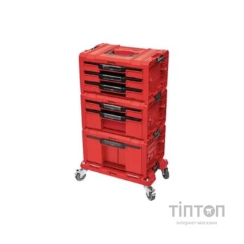 Ящик для інструментів QBRICK SYSTEM набір на платформі, 21", 525*345*885, SYSTEM PRO Drawer Workshop Set 6 Red (Z260370PG003)