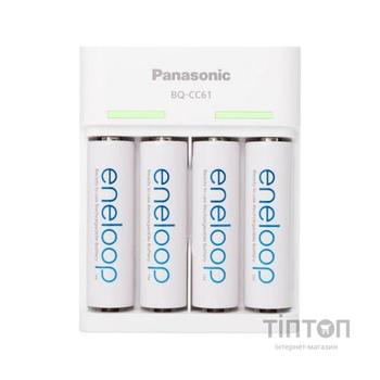 Зарядний пристрій для акумуляторів PANASONIC Basic USB Charger+eneloop 4AA 1900 mAh (K-KJ61MCC40USB)