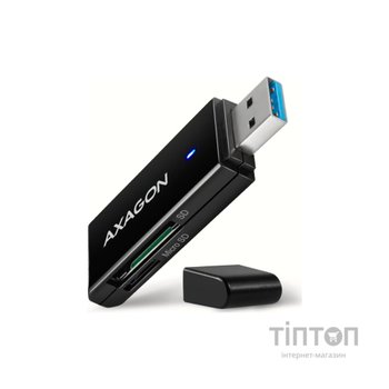 Зчитувач флеш-карт AXAGON USB-A 3.2 to SD/microSD 5Gbps black (CRE-S2N)