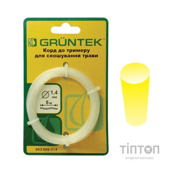 Жилка косильна Gruntek 1.4 мм х 8 м (953008014)
